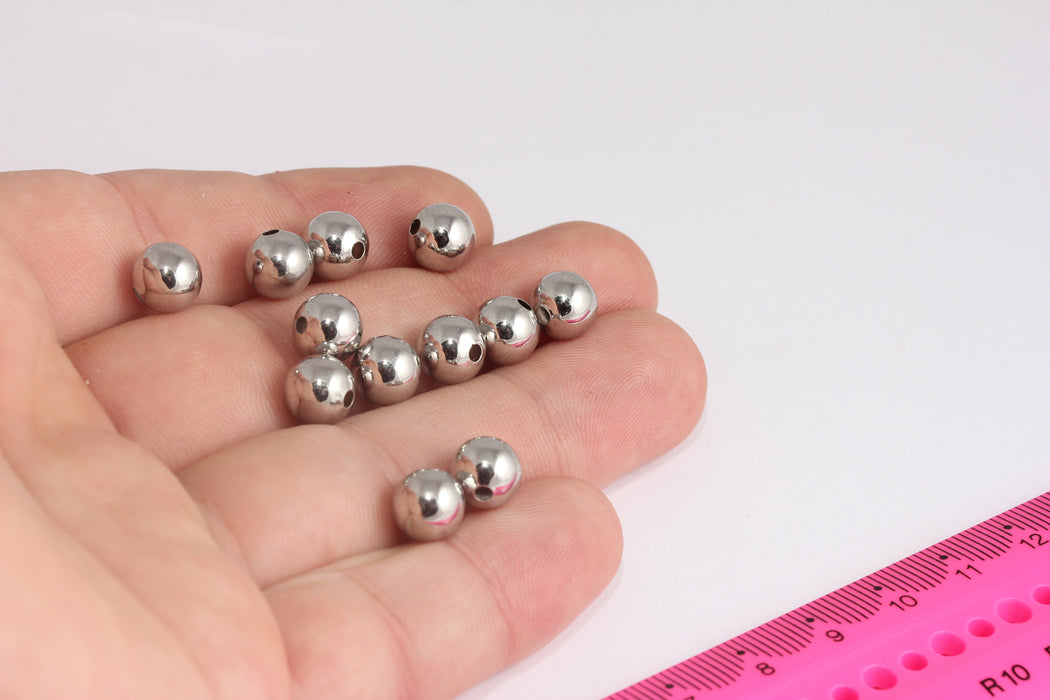 Silver Spacer Balls, Making Ball Stud Earrings