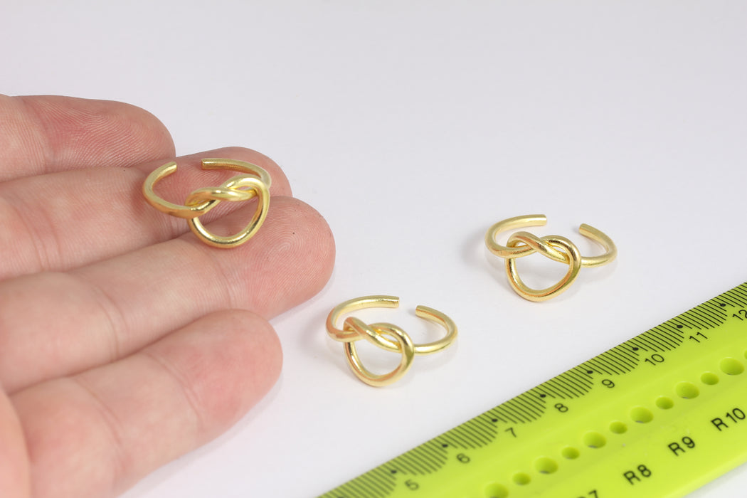 17x18 mm Ham Pirinç Bağlı Yüzükler, Ayarlanabilir Yüzük Ayarları, Düğüm Yüzüğü, Zarif Yüzükler, Gösterişli Yüzük, Bağlı Yüzükler, Pirinç Yüzükler, Ham Pirinç Yüzükler, ZRCN417