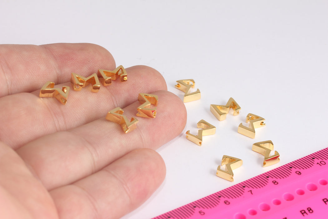 7x9mm 24 ayar Parlak Altın Sigma Harfi, Yunan Alfabesi, Yunan Sembolü, Sigma Tılsımı, Harf Tılsımları, Altın Kaplama Harfler, ZRCN412