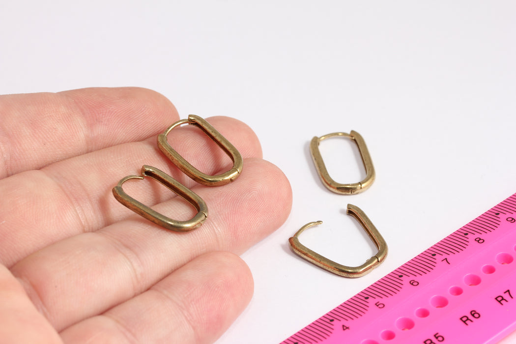 Earring Clasps, Brass Earring Hoops