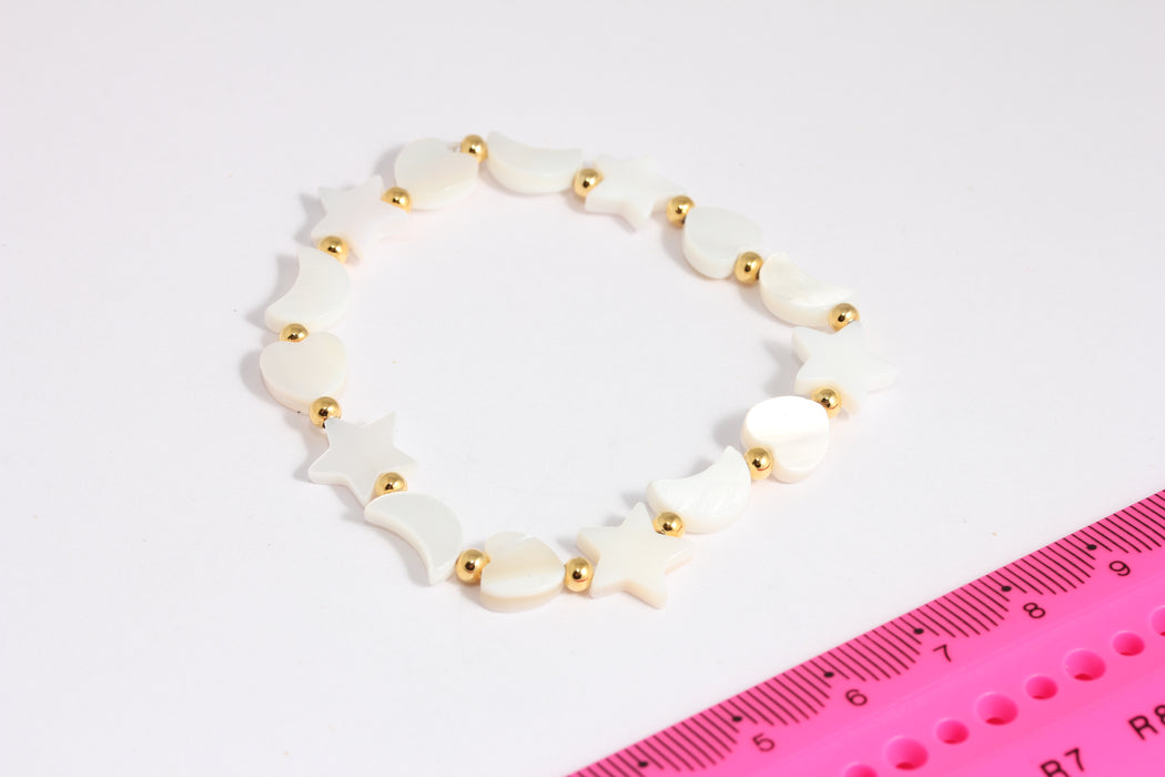 Shiny Gold Pearl Bracelet