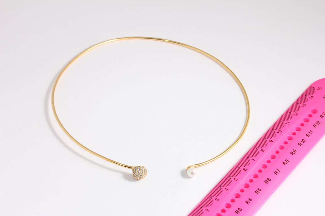 Shiny Gold CZ Choker