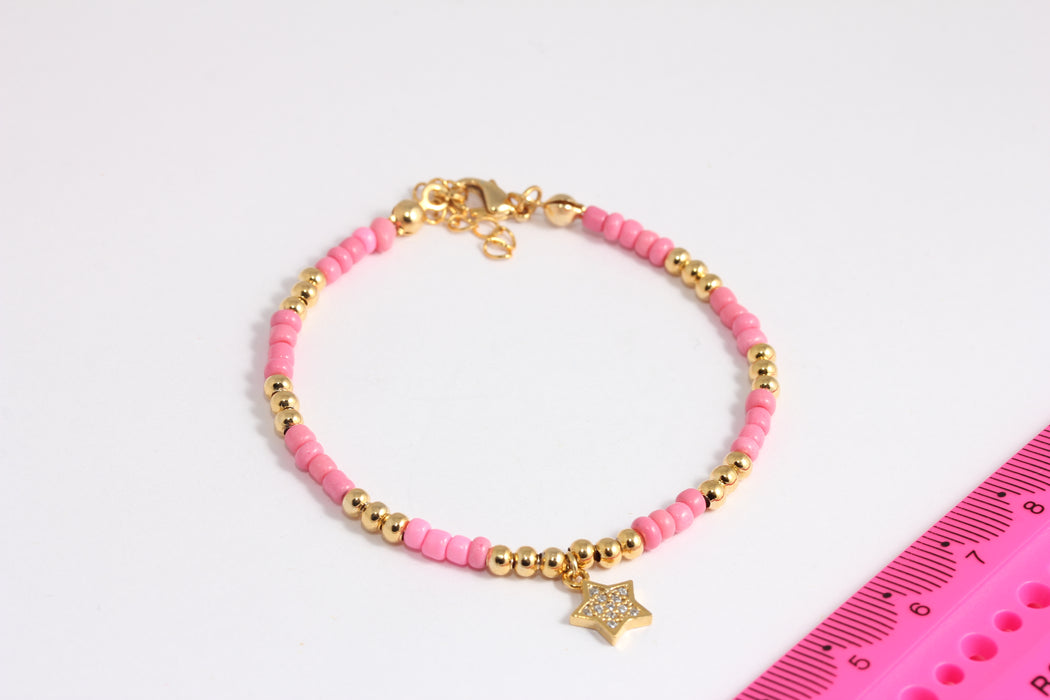 Shiny Gold Beaded Bracelet