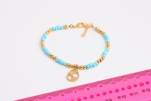 Shiny Gold Beaded Bracelet