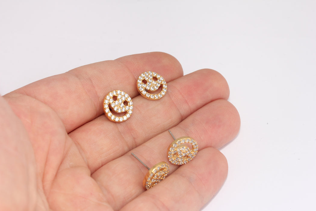 Micro Pave Smile , White