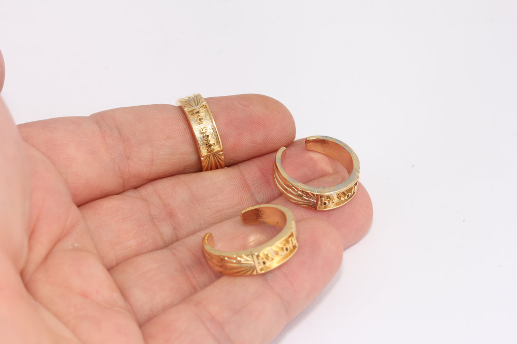Anello Be Sofi in oro lucido 24k, 16-17 mm, larghezza 5,5 mm, oro FRB61