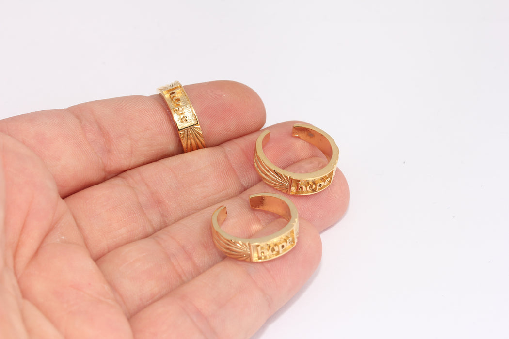 16-17mm 24k Shiny Gold ,Hope Ring, Widht 5,5mm , Gold FRB58