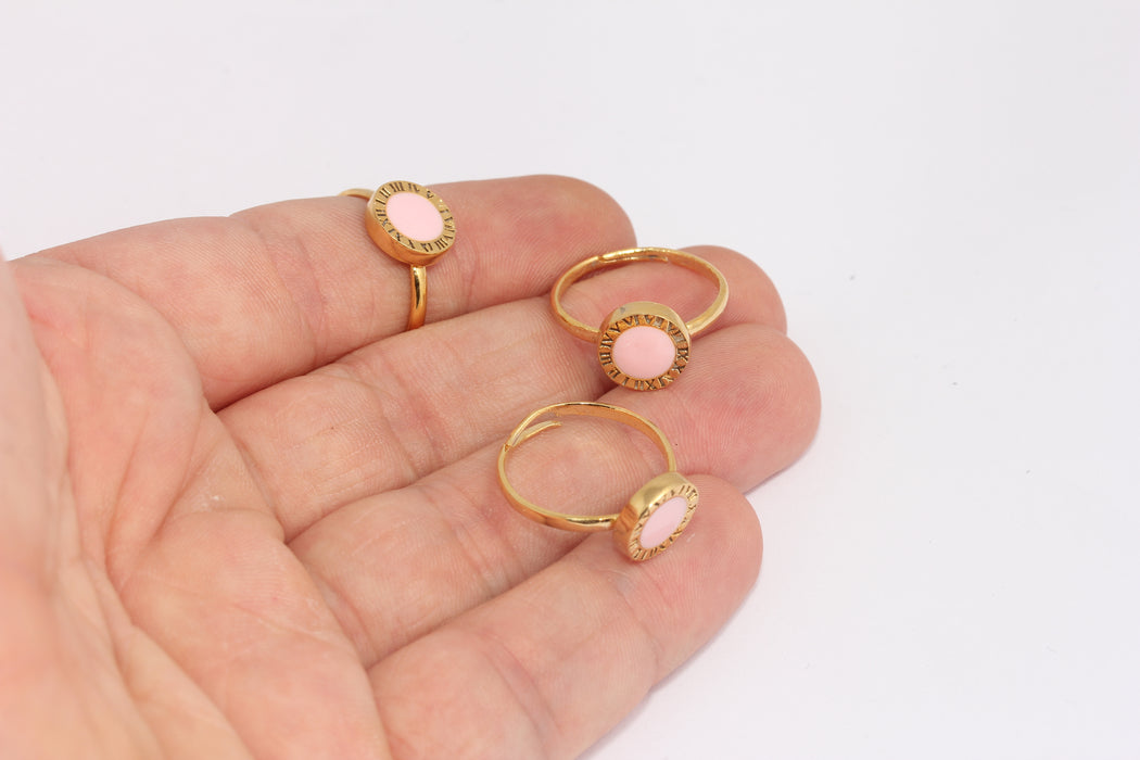 17mm 24k Shiny Gold Rings, Circle Rings, Statement,Gold FRB73