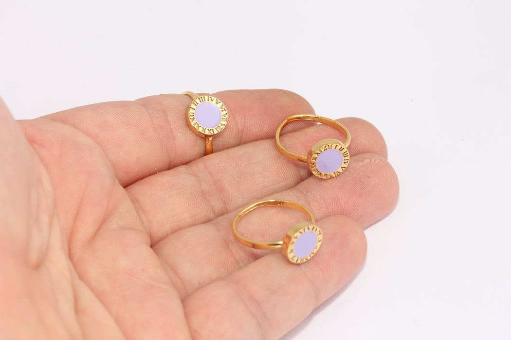 17mm 24k Shiny Gold Rings, Circle Rings, Statement,Gold FRB54