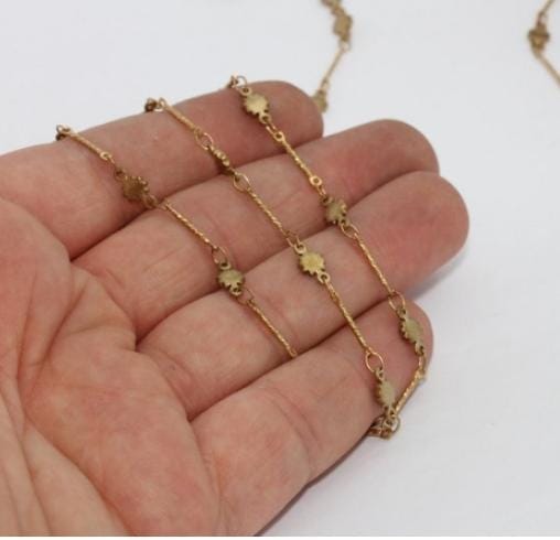 Raw Brass Sun Chain