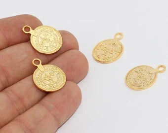 17x23mm 24k Shiny Gold , Ottoman,Ottoman Jewelry MTE773