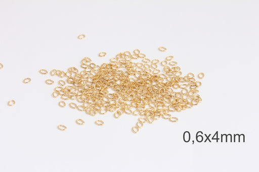 Shiny Gold Oval Jump Rings