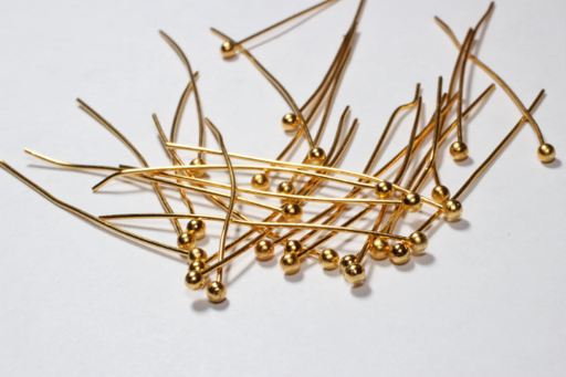 Shiny Gold Ball Head Pins