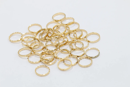 8mm 24k Shiny Gold Closed Ring, Connectors, Circle, BRT730