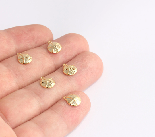 8x10mm 24 ayar Parlak Altın Deniz Yıldızı, Deniz Yıldızı Takıları, Deniz Yıldızı SLM628