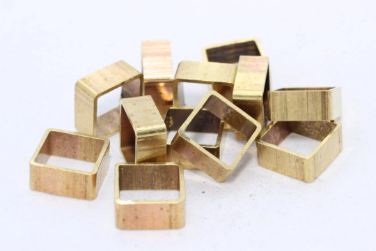 12x12mm Raw Brass Square Charms, Square Pendant, Brass KA66
