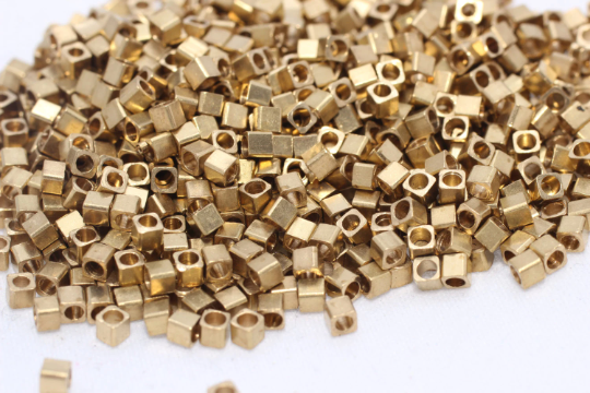 '2mm Raw Brass Cube Beads, Spacer Beads,Cube beads,Brass KA26