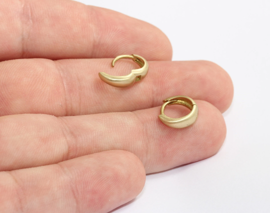 Small Leverback Hoops,Earrings
