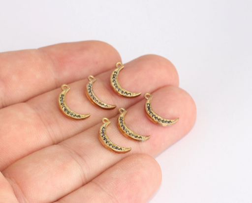 Brass Moon Charms