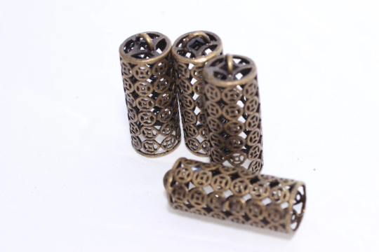 10x25mm Antique Bronze Tassel Cap, Bead Caps, Bead ANS15