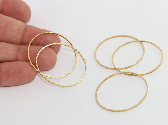 35mm Raw Brass Closed Ring, Connectors, Connector,Brass CHK40-2