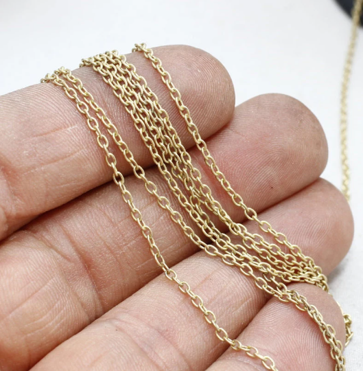 Raw Brass Chain, Raw Brass Curb