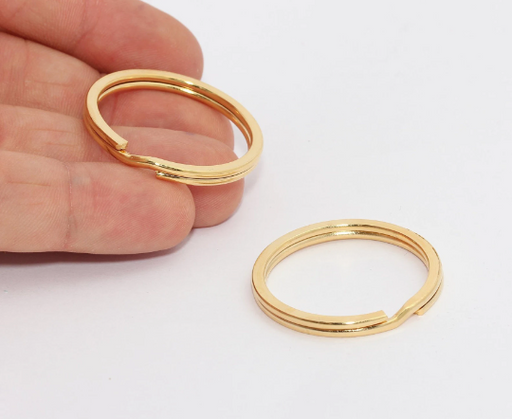 Shiny Gold Key Chain Ring