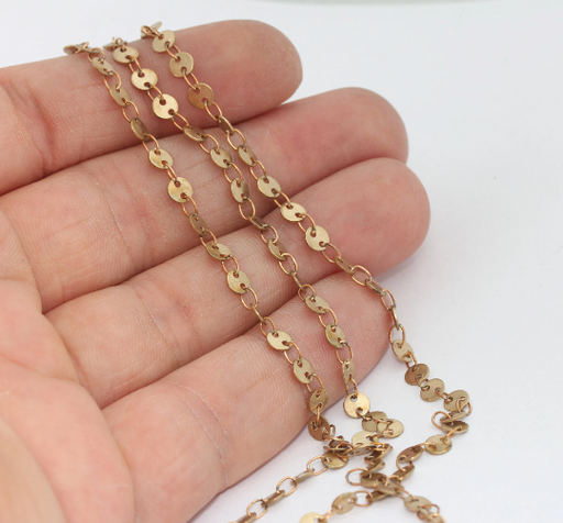 Raw Brass Coin Chain