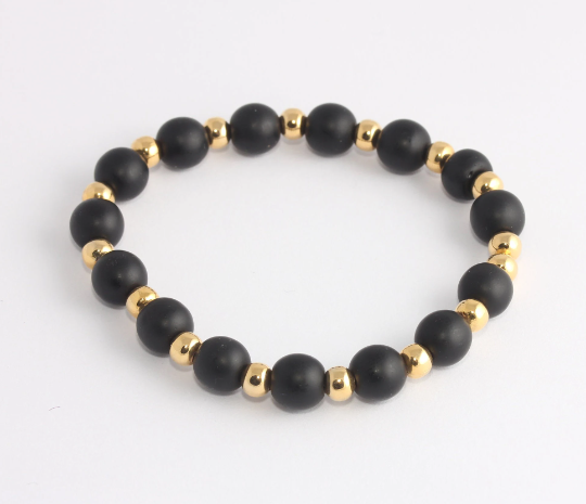 Shiny Gold Beaded Bracelet