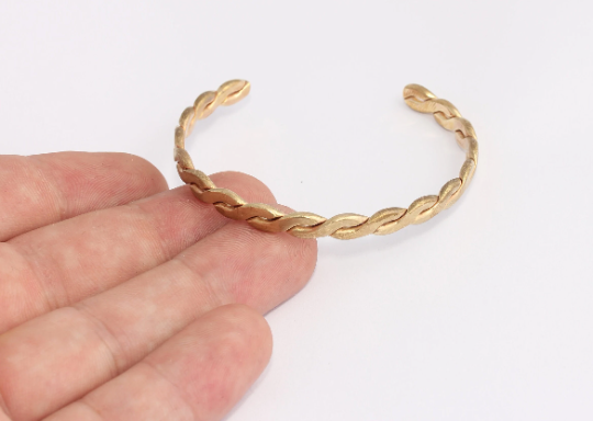 60mm Raw Brass Bracelet, Open Cuff Bracelet , Bracelets, CHK220-1