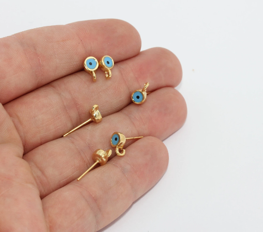 Evil Eye Stud Earrings