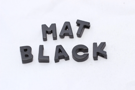 8x10mm 24 Matt Black Letters, Letter Charms, Letter Beads,     HRF62