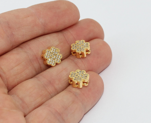 Shiny Gold Shamrock Charm