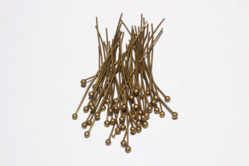 Antique Brass Ball Head Pin