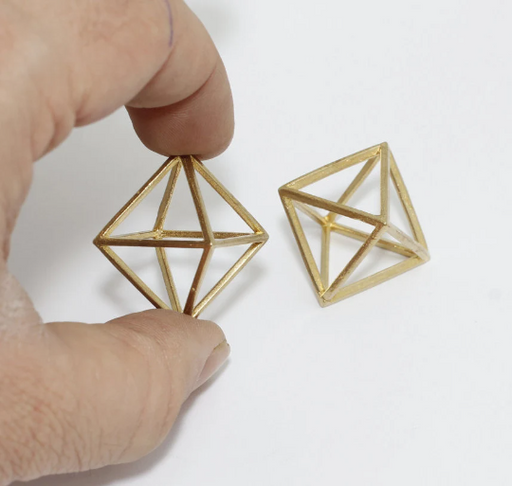 Brass Pyramid Pendant