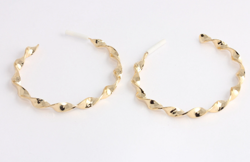 Hoop Earrings, Earrings, Twisted
