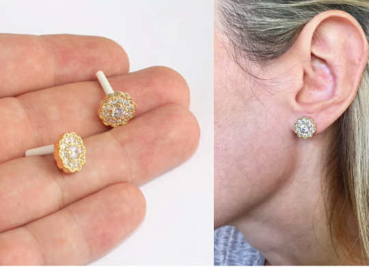 Micro Pave Flower