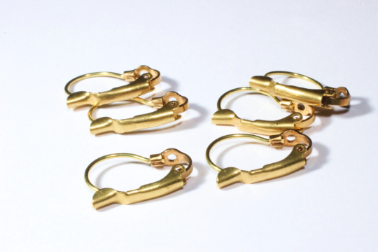Earrings, Brass