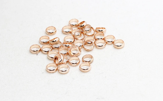 7 mm Gül Altın Kapalı Yüzük, Gül Altın Yüzükler, Dairesel Takılar, ROSE222