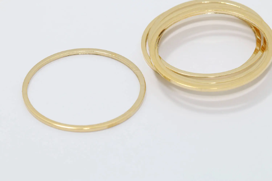 30mm Gold Plated Closed Ring, Connectors, Connector, CHK110-2
