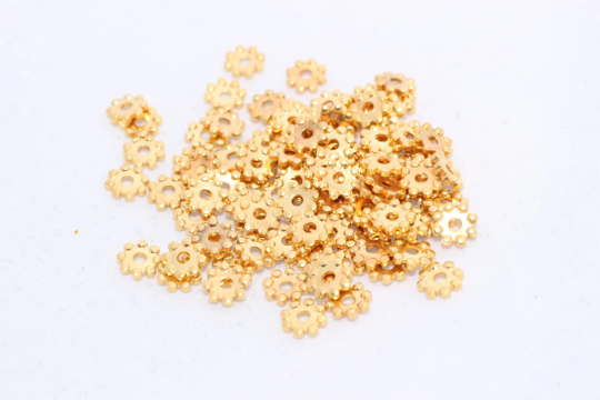 Spacer Beads, Tiny Snowflake