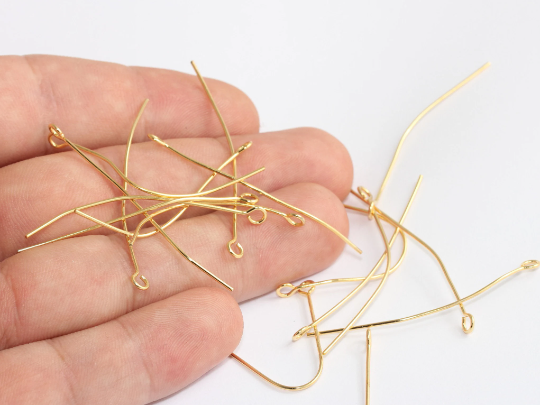 Shiny Gold Eye Pins