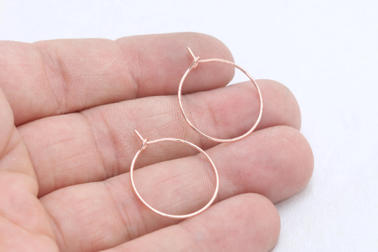 Hoop Earrings, Ear Wire Circle Earrings