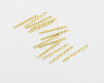 2,5x35mm Ham Pirinç İsimlik Çubuğu, Dikdörtgen Çubuk, AE203