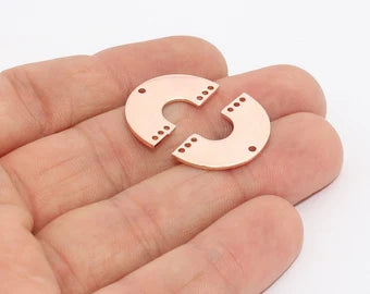 13x23mm Gül Altın Ay, Ay Kolye, Gül Altın MTE985