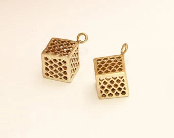 Brass Cube Pendant