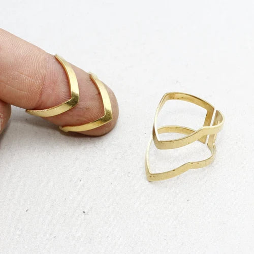 Brass Chevron Ring