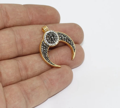 Shiny Gold  Horn Pendant