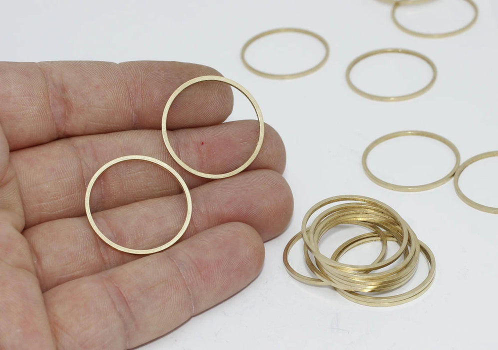 25mm Raw Brass Closed Ring, Connectors, Connector,  SOM229