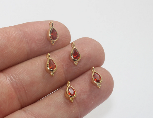 CZ Red Bracelet Charms